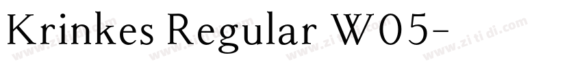 Krinkes Regular W05字体转换 Krinkes Regular W05字体转换